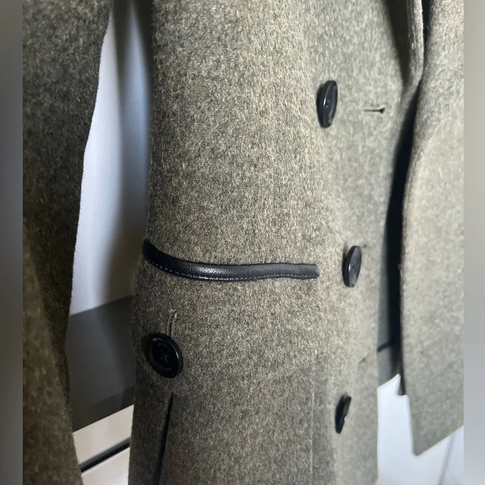 Jason Wu Pea Coat leather and lace detail - Picture 14 of 15